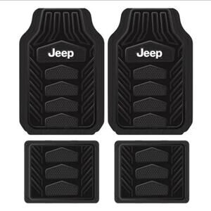New 4pc JEEP All Weather Pro Heavy Duty Rubber Floor Mats Set Official Licensed